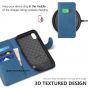 TUCCH iPhone XS Wallet Case, iPhone XS Leather Cover, Auto Sleep/Wake up, Magnet Clasp, Stand - Lake Blue