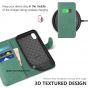 TUCCH iPhone XS Wallet Case, iPhone X / XS Leather Cover, Auto Sleep/Wake up, Magnet Clasp, Stand - Myrtle Green