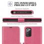 TUCCH SAMSUNG Galaxy Note20 Wallet Case, SAMSUNG Note20 5G Flip Cover Dual Clasp Tab-Hot Pink