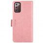 TUCCH SAMSUNG Galaxy Note20 Wallet Case, SAMSUNG Note20 5G Flip Cover Dual Clasp Tab-Rose Gold