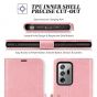 TUCCH SAMSUNG Galaxy Note20 Ultra Wallet Case, SAMSUNG Note20 Ultra 5G Flip Cover Dual Clasp Tab-Rose Gold
