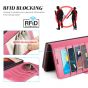 TUCCH SAMSUNG Galaxy Note20 Wallet Case, SAMSUNG Note20 5G Flip Cover Dual Clasp Tab-Hot Pink