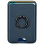 TUCCH PU Leather Magnetic Card Holder with RFID Blocking and Finger Grip Metal Ring Stand for iPhone 12 iPhone 13 iPhone 14 iPhone 15 and Magsafe Compatible Phone Case - Blue