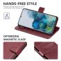 TUCCH SAMSUNG GALAXY S20FE Wallet Case, SAMSUNG S20FE Flip Case 6.5-inch - Wine Red