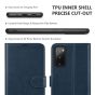 TUCCH SAMSUNG GALAXY S20FE Wallet Case, SAMSUNG S20FE Flip Case 6.5-inch - Dark Blue