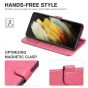 TUCCH SAMSUNG GALAXY S21 Wallet Case, SAMSUNG S21 Flip Case 6.2-inch - Hot Pink
