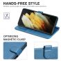 TUCCH SAMSUNG GALAXY S21 Wallet Case, SAMSUNG S21 Flip Case 6.2-inch - Lake Blue