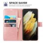 TUCCH SAMSUNG GALAXY S21 Wallet Case, SAMSUNG S21 Flip Case 6.2-inch - Rose Gold