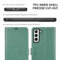 TUCCH SAMSUNG GALAXY S21 Wallet Case, SAMSUNG S21 Flip Case 6.2-inch - Myrtle Green