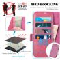 TUCCH SAMSUNG Galaxy S21 Ultra Wallet Case, SAMSUNG S21 Ultra Flip Case 6.8-inch - Hot Pink