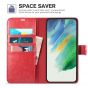 TUCCH SAMSUNG GALAXY S22 Wallet Case, SAMSUNG S22 PU Leather Case Flip Cover - Red