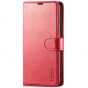 TUCCH SAMSUNG GALAXY S22 Wallet Case, SAMSUNG S22 PU Leather Case Flip Cover - Red