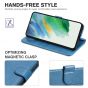 TUCCH SAMSUNG GALAXY S22 Wallet Case, SAMSUNG S22 PU Leather Case Flip Cover - Light Blue