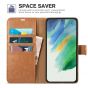 TUCCH SAMSUNG GALAXY S22 Wallet Case, SAMSUNG S22 PU Leather Case Flip Cover - Light Brown