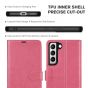 TUCCH SAMSUNG GALAXY S22 Wallet Case, SAMSUNG S22 PU Leather Case Flip Cover - Hot Pink