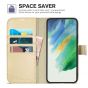 TUCCH SAMSUNG GALAXY S22 Wallet Case, SAMSUNG S22 PU Leather Case Flip Cover - Shiny Champagne Gold