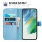 TUCCH SAMSUNG GALAXY S22 Wallet Case, SAMSUNG S22 PU Leather Case Flip Cover - Shiny Light Blue