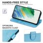 TUCCH SAMSUNG GALAXY S22 Wallet Case, SAMSUNG S22 PU Leather Case Flip Cover - Shiny Light Blue