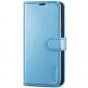 TUCCH SAMSUNG GALAXY S22 Wallet Case, SAMSUNG S22 PU Leather Case Flip Cover - Shiny Light Blue