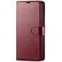 TUCCH SAMSUNG GALAXY S22 Wallet Case, SAMSUNG S22 PU Leather Case Flip Cover - Wine Red