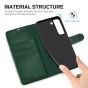 TUCCH SAMSUNG GALAXY S22 Plus Wallet Case, SAMSUNG S22 Plus PU Leather Case Book Flip Folio Cover - Midnight Green
