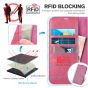 TUCCH SAMSUNG GALAXY S22 Plus Wallet Case, SAMSUNG S22 Plus PU Leather Case Book Flip Folio Cover - Hot Pink