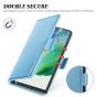 TUCCH SAMSUNG S22 Ultra Wallet Case, SAMSUNG Galaxy S22 Ultra PU Leather Cover Book Flip Folio Case - Shiny Light Blue