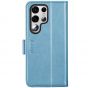 TUCCH SAMSUNG S22 Ultra Wallet Case, SAMSUNG Galaxy S22 Ultra PU Leather Cover Book Flip Folio Case - Shiny Light Blue