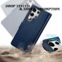 TUCCH SAMSUNG S22 Ultra Wallet Case, SAMSUNG Galaxy S22 Ultra PU Leather Cover Book Flip Folio Case with Dual Magnetic Tab - Dark Blue