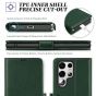 TUCCH SAMSUNG S22 Ultra Wallet Case, SAMSUNG Galaxy S22 Ultra PU Leather Cover Book Flip Folio Case - Midnight Green