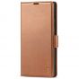 TUCCH SAMSUNG S22 Ultra Wallet Case, SAMSUNG Galaxy S22 Ultra PU Leather Cover Book Flip Folio Case with Dual Magnetic Tab - Light Brown