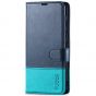 TUCCH SAMSUNG GALAXY S23 Plus Wallet Case, SAMSUNG S23 Plus PU Leather Case Book Flip Folio Cover - Dark Blue & Light Blue