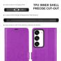 TUCCH SAMSUNG GALAXY S23 Plus Wallet Case, SAMSUNG S23 Plus PU Leather Case Book Flip Folio Cover - Purple