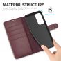 TUCCH SAMSUNG GALAXY S23 Plus Wallet Case, SAMSUNG S23 Plus PU Leather Case Book Flip Folio Cover - Wine Red
