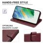 TUCCH SAMSUNG GALAXY S23 Plus Wallet Case, SAMSUNG S23 Plus PU Leather Case Book Flip Folio Cover - Wine Red