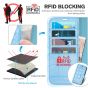 TUCCH SAMSUNG GALAXY S23 Plus Wallet Case, SAMSUNG S23 Plus PU Leather Case Book Flip Folio Cover - Shiny Light Blue