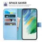 TUCCH SAMSUNG GALAXY S23 Plus Wallet Case, SAMSUNG S23 Plus PU Leather Case Book Flip Folio Cover - Shiny Light Blue
