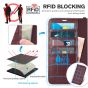 TUCCH SAMSUNG GALAXY S23 Plus Wallet Case, SAMSUNG S23 Plus PU Leather Case Book Flip Folio Cover - Wrist Strap - Wine Red