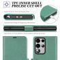 TUCCH SAMSUNG S23 Ultra Wallet Case, SAMSUNG Galaxy S23 Ultra PU Leather Cover Book Flip Folio Case - Myrtle Green