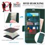 TUCCH SAMSUNG S23 Ultra Wallet Case, SAMSUNG Galaxy S23 Ultra PU Leather Cover Book Flip Folio Case - Midnight Green