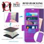 TUCCH SAMSUNG S23 Ultra Wallet Case, SAMSUNG Galaxy S23 Ultra PU Leather Cover Book Flip Folio Case - Purple