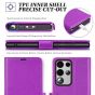 TUCCH SAMSUNG S23 Ultra Wallet Case, SAMSUNG Galaxy S23 Ultra PU Leather Cover Book Flip Folio Case - Purple