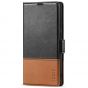 TUCCH SAMSUNG S23 Ultra Wallet Case, SAMSUNG Galaxy S23 Ultra PU Leather Cover Book Flip Folio Case - Black & Brown