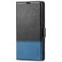 TUCCH SAMSUNG S23 Ultra Wallet Case, SAMSUNG Galaxy S23 Ultra PU Leather Cover Book Flip Folio Case - Black & Light Blue