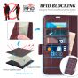 TUCCH SAMSUNG S23 Ultra Wallet Case, SAMSUNG Galaxy S23 Ultra PU Leather Cover Book Flip Folio Case - Wine Red