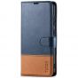 TUCCH SAMSUNG GALAXY S24 Wallet Case, SAMSUNG S24 PU Leather Case Flip Cover - Blue & Brown