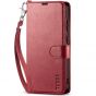 TUCCH SAMSUNG GALAXY S24 Wallet Case, SAMSUNG S24 PU Leather Case Flip Cover - Strap - Dark Red