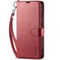 TUCCH SAMSUNG GALAXY S24 Plus Wallet Case, SAMSUNG S24 Plus PU Leather Case Book Flip Folio Cover - Strap - Dark Red