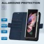 TUCCH SAMSUNG GALAXY Z FOLD 3 Wallet Case, SAMSUNG Z FOLD 3 Flip Case with S Pen Holder - Dark Blue