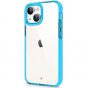 SHIELDON iPhone 13 Mini Clear Case Anti-Yellowing, Transparent Thin Slim Anti-Scratch Shockproof PC+TPU Case with Tempered Glass Screen Protector for iPhone 13 Mini - Blue 